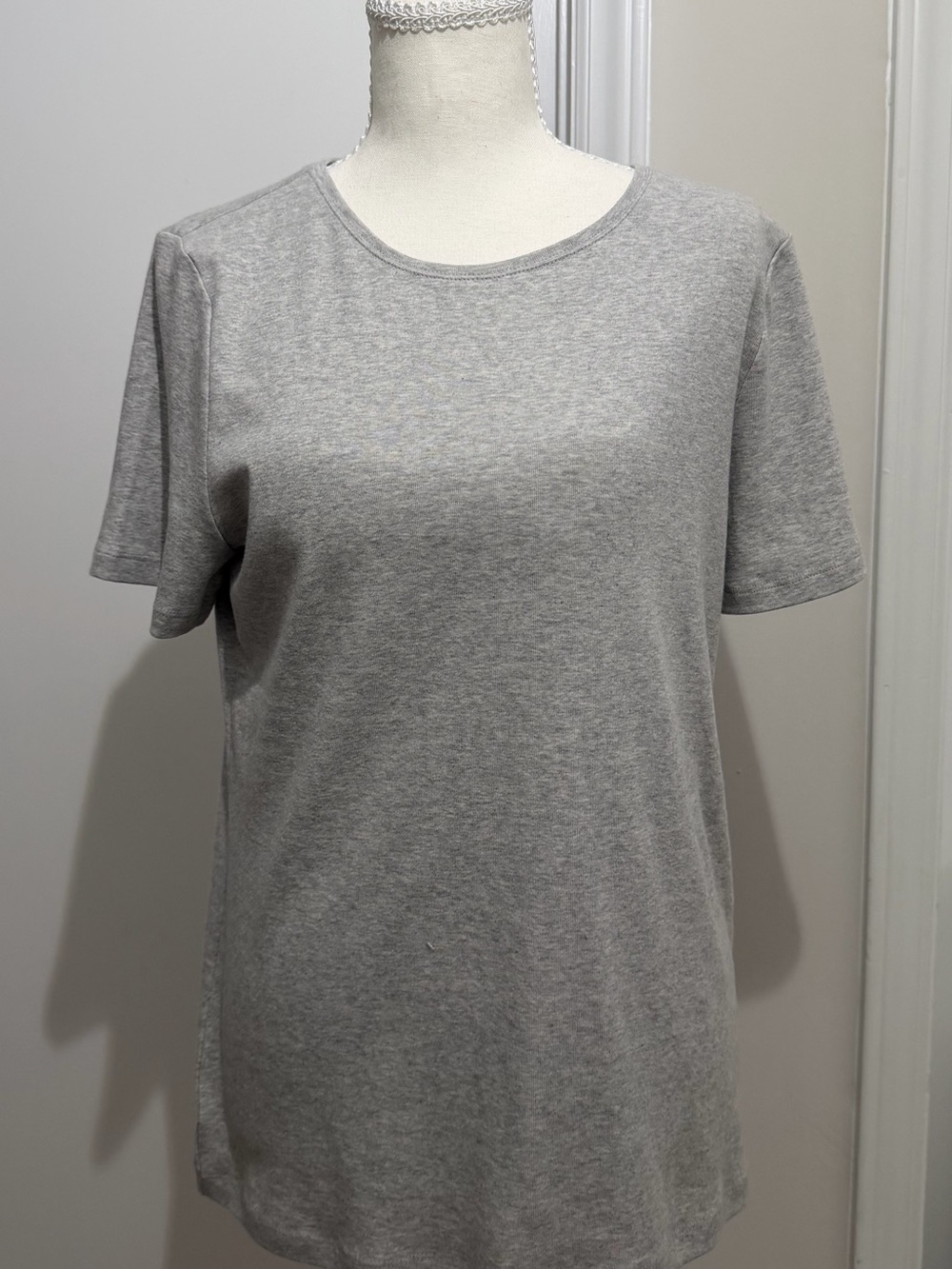 Talbots Heather Gray Short Sleeve Crewneck Tee